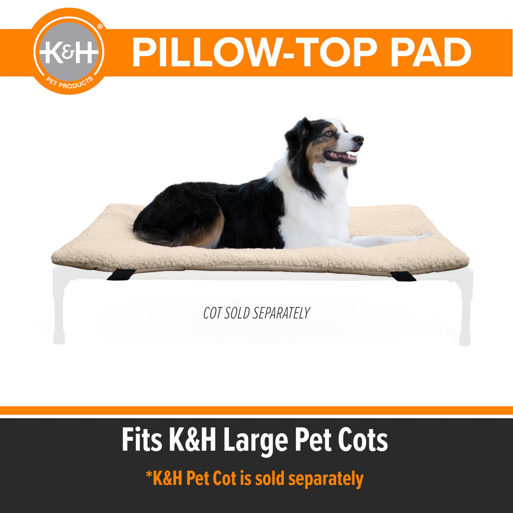 K&amp;H Pet Products cot pad microfleece surface provides soft, cozy naps.