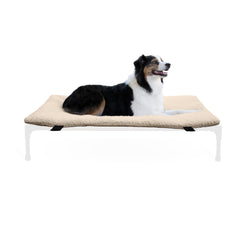 K&amp;H Pet Products dog cot pad pillow-top adds plush comfort to elevated beds.