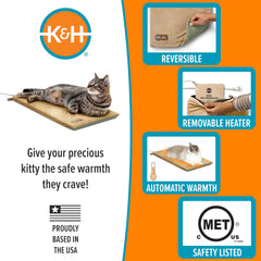K&H heater close-up shows removable core for easy care.