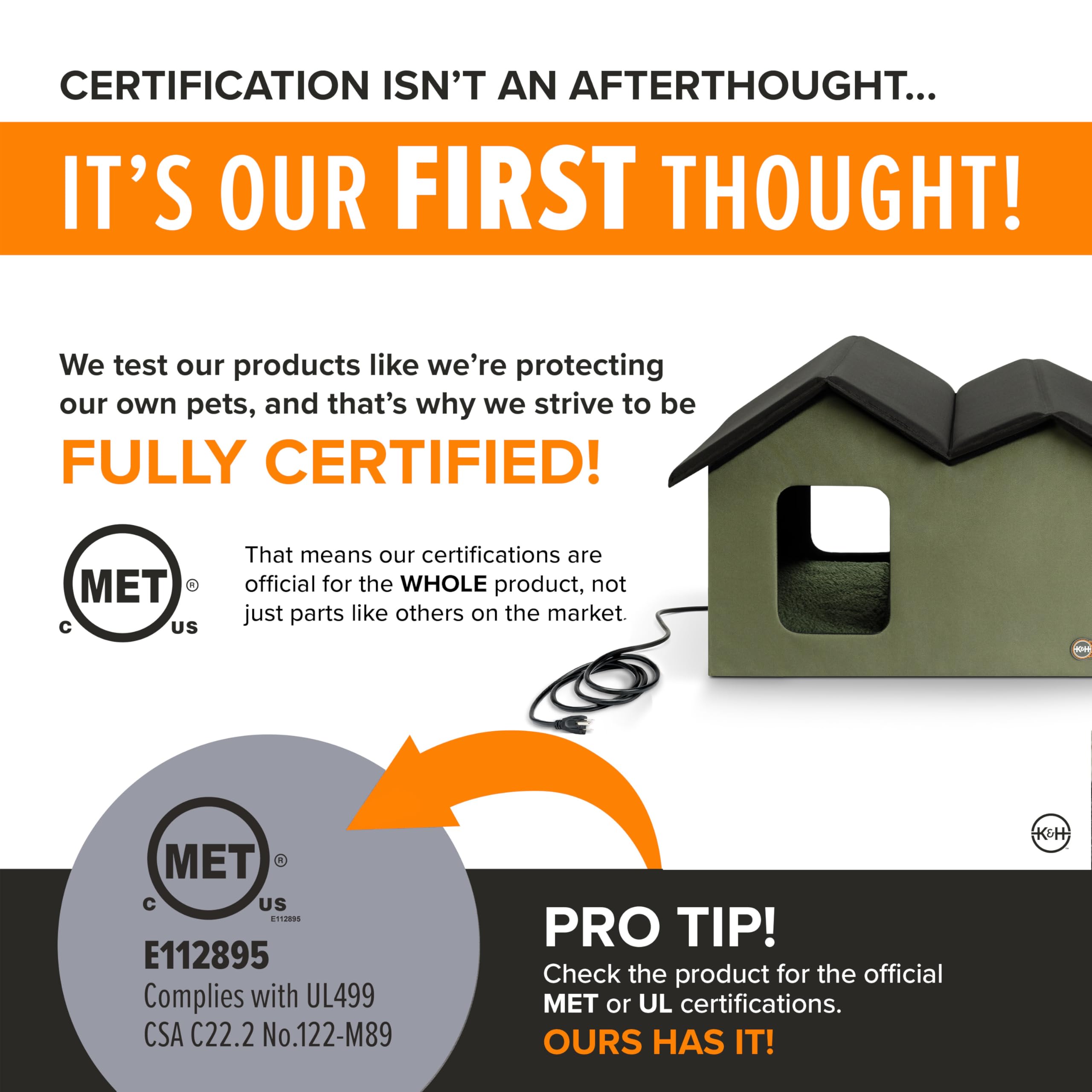 K&amp;H insulated weatherproof shelter keeps feral cats warm in barns or porches.