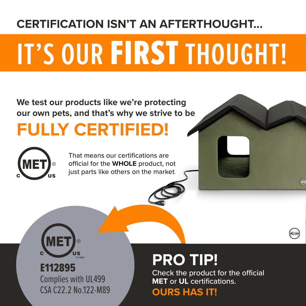 K&amp;H insulated weatherproof shelter keeps feral cats warm in barns or porches.