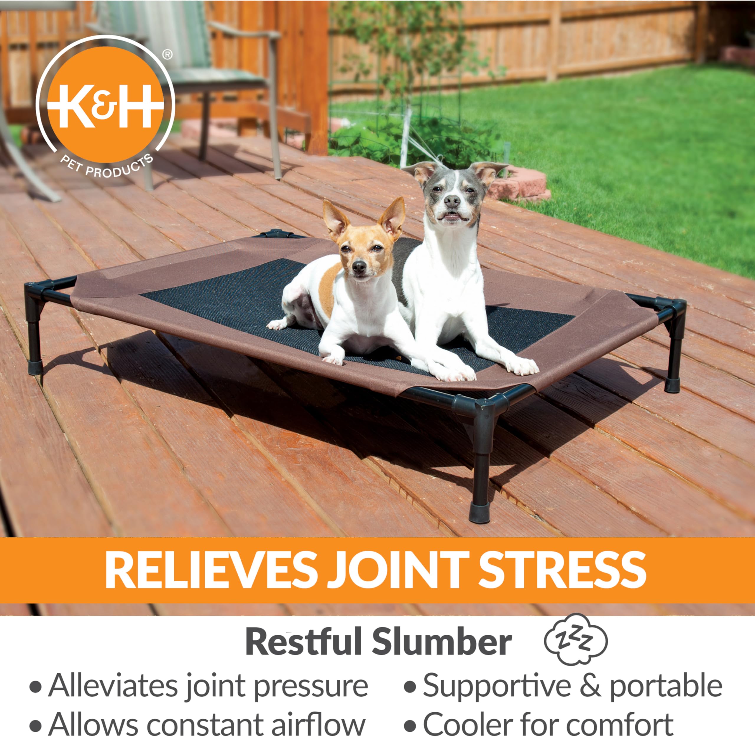 K&H Pet Cot microfleece pad adds soft surface.