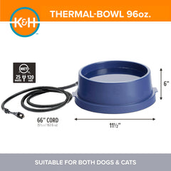 K&H Thermal-Bowl thermostat-control feature provides automatic on/off for continuous hydration.