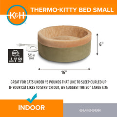 Pet resting warm in the K&H Thermo-Kitty bed.