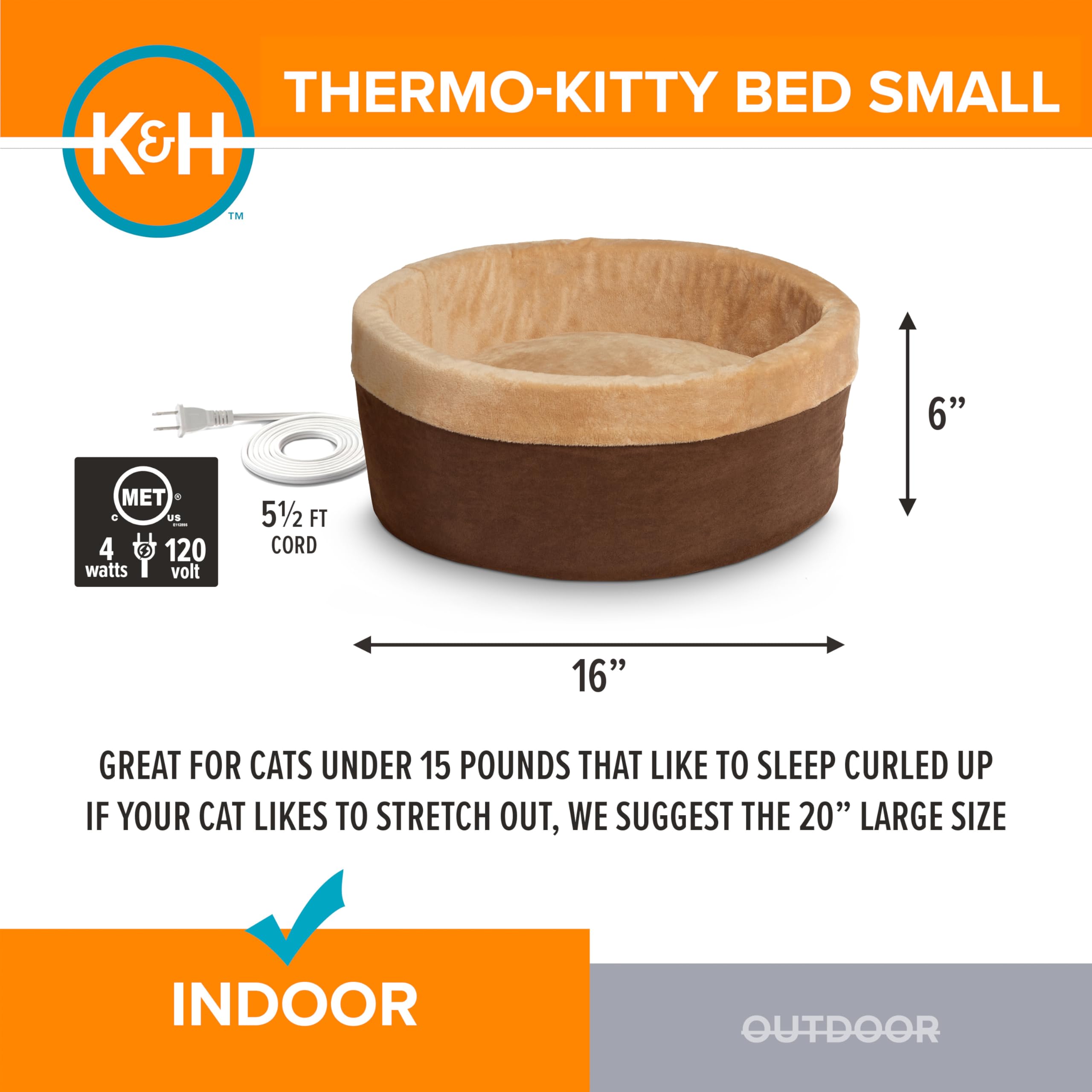 K&H Thermo-Kitty Bed removable heater close-up highlights easy seasonal use.