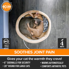 K&H Thermo-Kitty Bed removable heater enables seasonal use and easy care