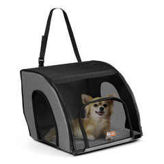K&H Pet Products Travel Safety Carrier front view shows a secure enclosure for small pets.