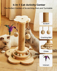 Khalor 4-in-1 design ball track for versatile feline play and exploration