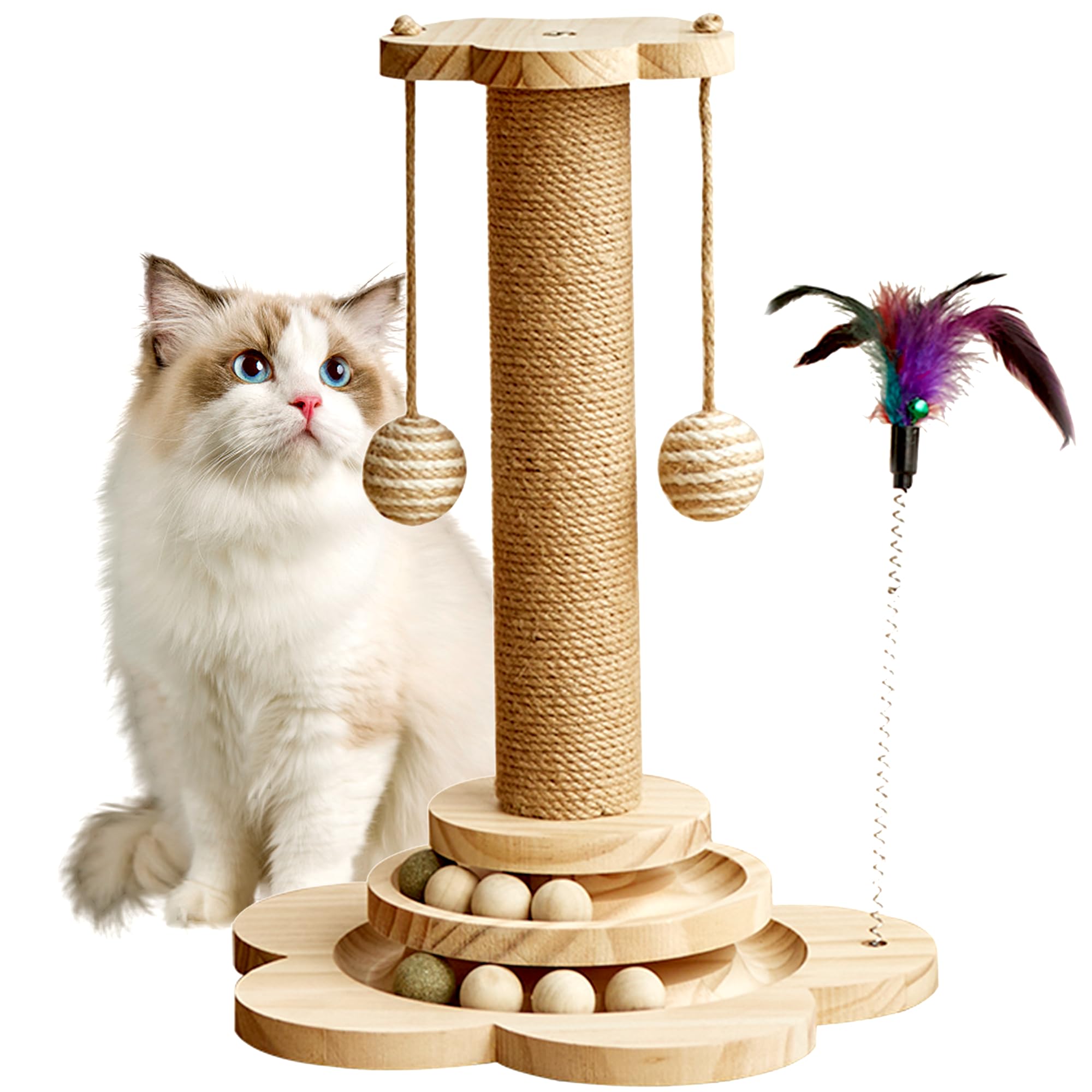 Khalor cat scratching post assembly diagram for quick setup and stability