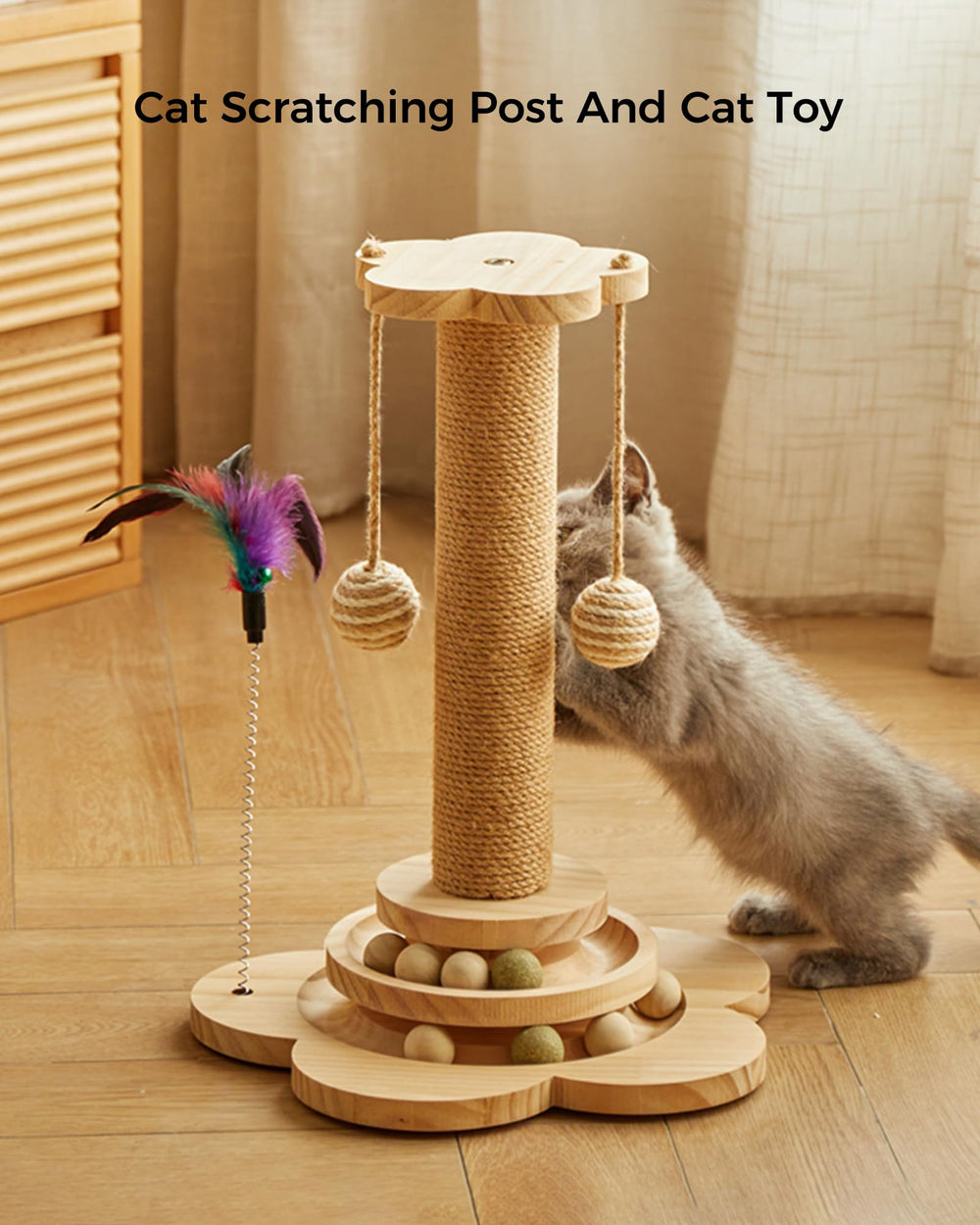 Khalor compact interior cat tower fits small spaces without clutter