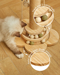 Khalor natural sisal hanging balls providing durable scratching and interactive fun