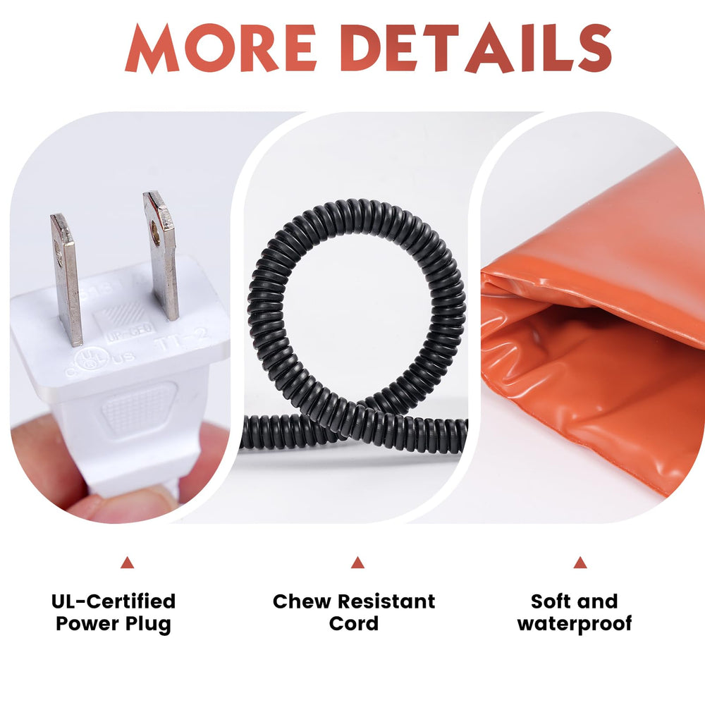 KHEARPSL overheat protection and chew-resistant cord enhance safety.