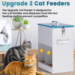 KHEARPSL dual-port feeder shown reducing two-cat mealtime competition.