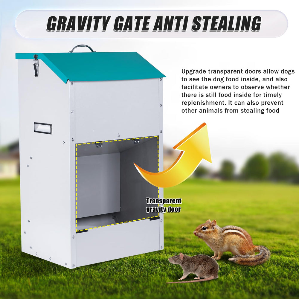 KHEARPSL automatic feeder with transparent door lets you monitor food levels.