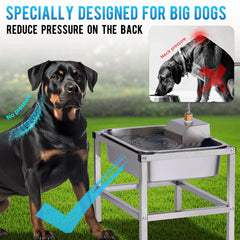KHEARPSL elevated stand at 14 inches supports comfortable drinking.
