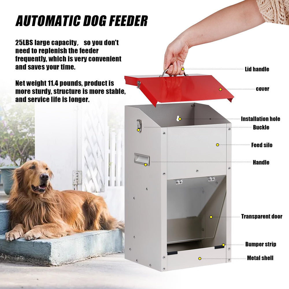 KHEARPSL gravity door mechanism ensures accessible yet secure feeding for dogs