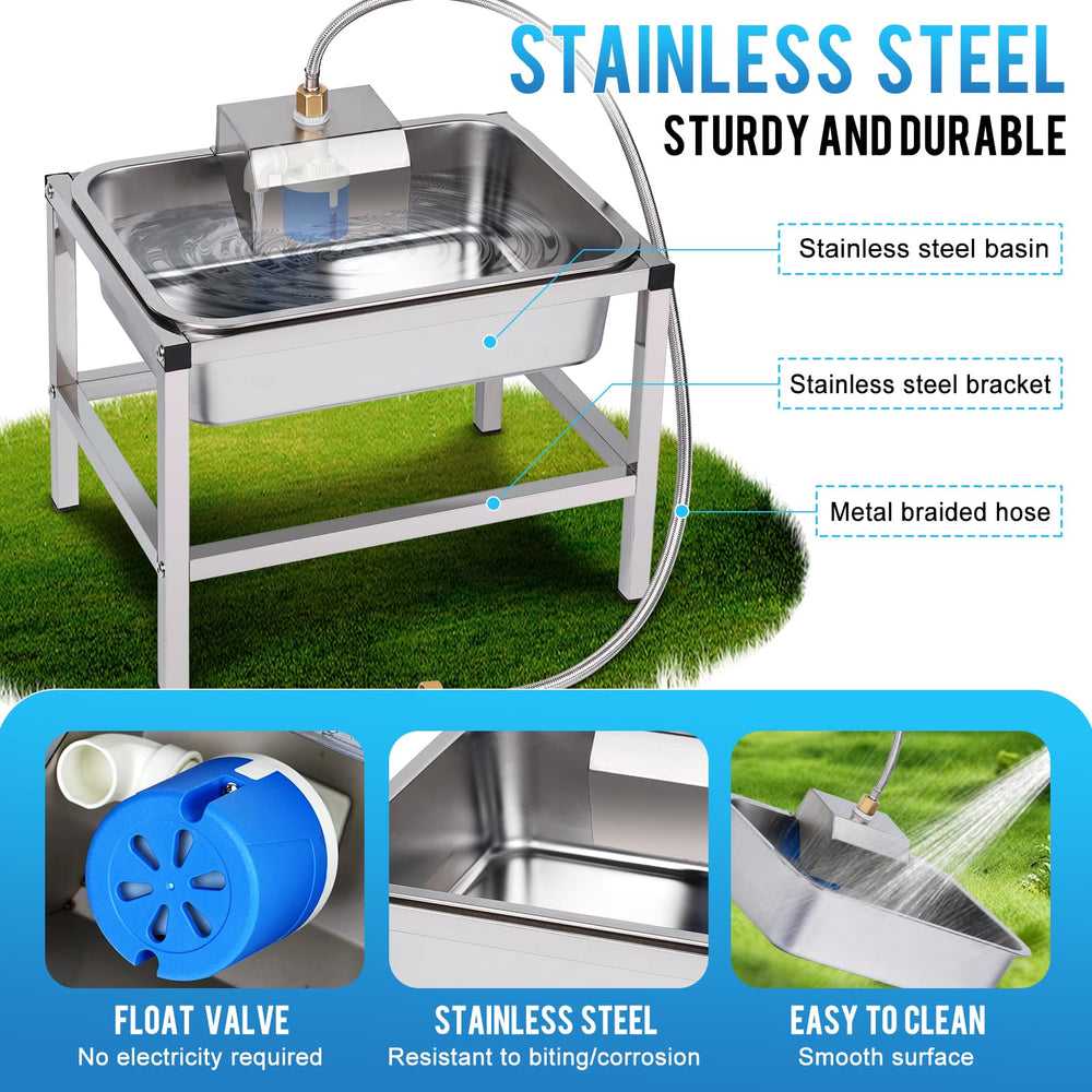 KHEARPSL large breed water dispenser suited for multiple pets outdoors.