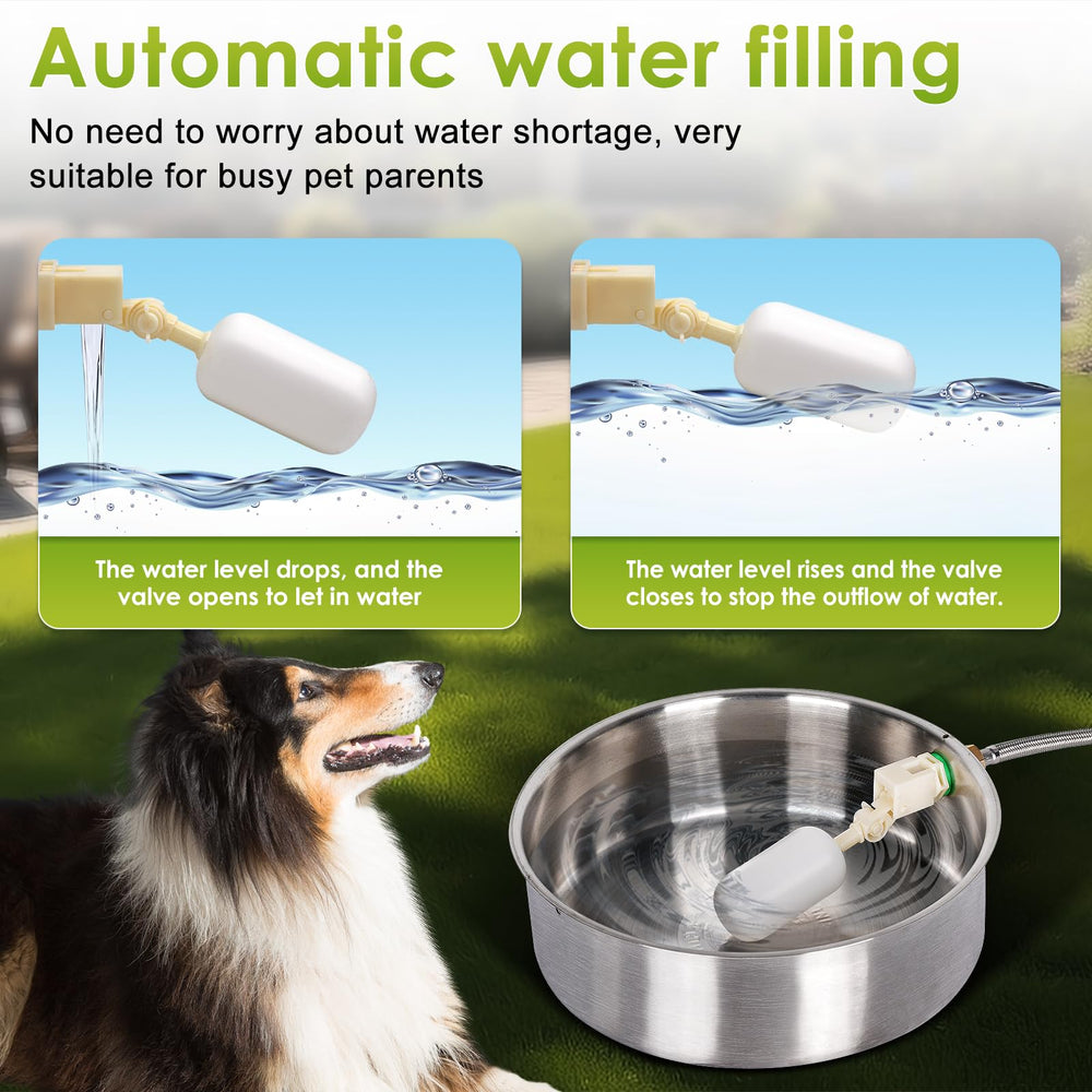 KHEARPSL large capacity 6.5L bowl side angle for multi-pet use