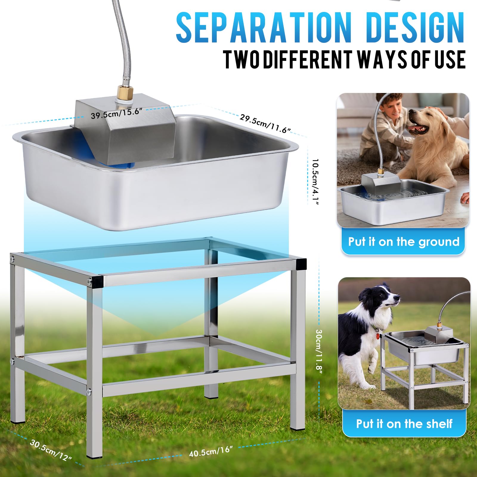KHEARPSL outdoor pet waterer designed for easy maintenance outdoors.