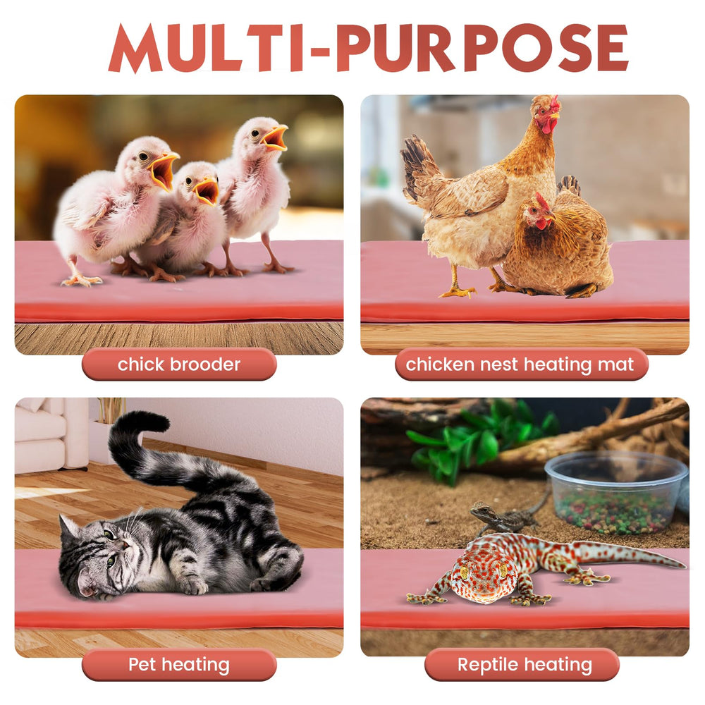 KHEARPSL adjustable timer-temperature lets you tailor warmth for animals.