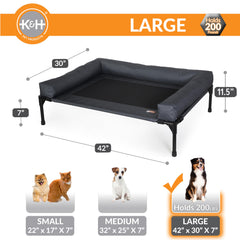 K&amp;H Bolster Dog Cot frame supports dogs up to 200 pounds