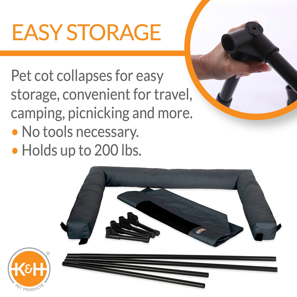 K&amp;H Bolster Cot 7-inch elevation keeps paws off the ground