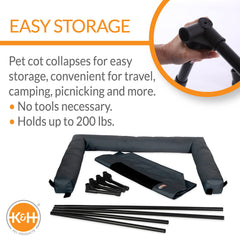 K&amp;H Bolster Cot 7-inch elevation keeps paws off the ground