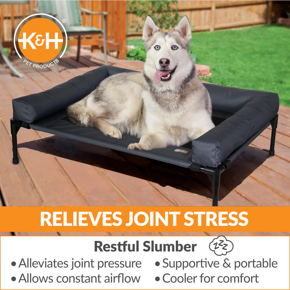 K&amp;H Bolster Dog Cot sturdy metal frame for lasting durability