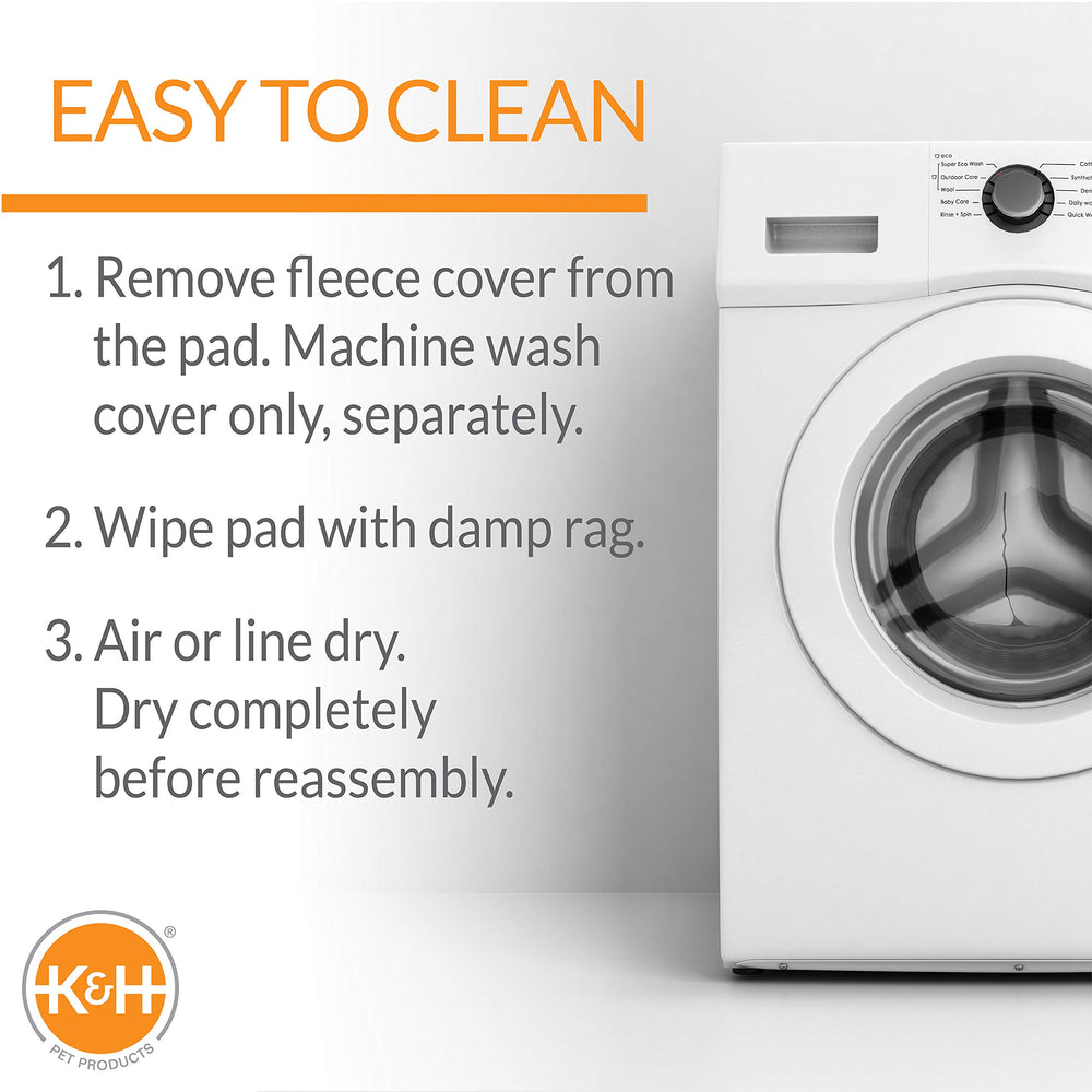 K&amp;H Lectro-Soft cover fitting the small heated bed securely.