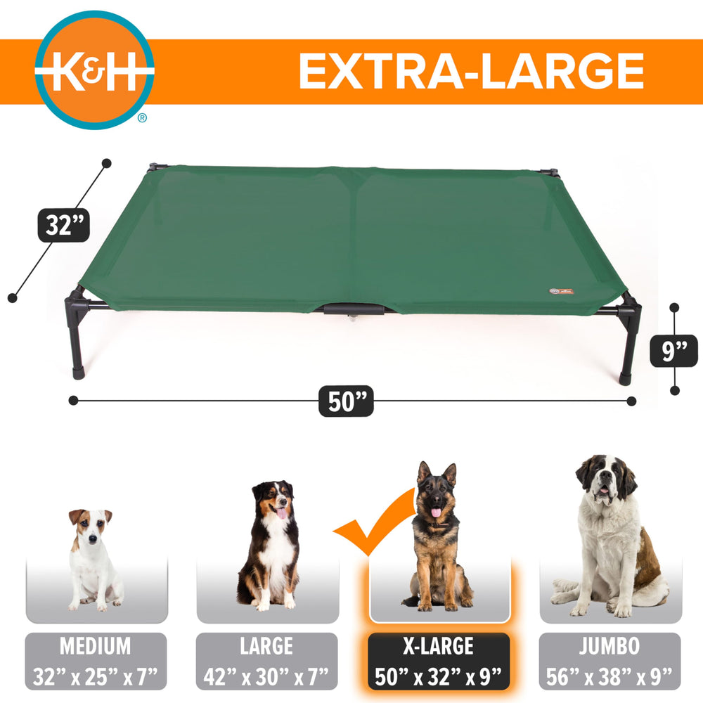 Removable machine-washable cover keeps the bed clean.