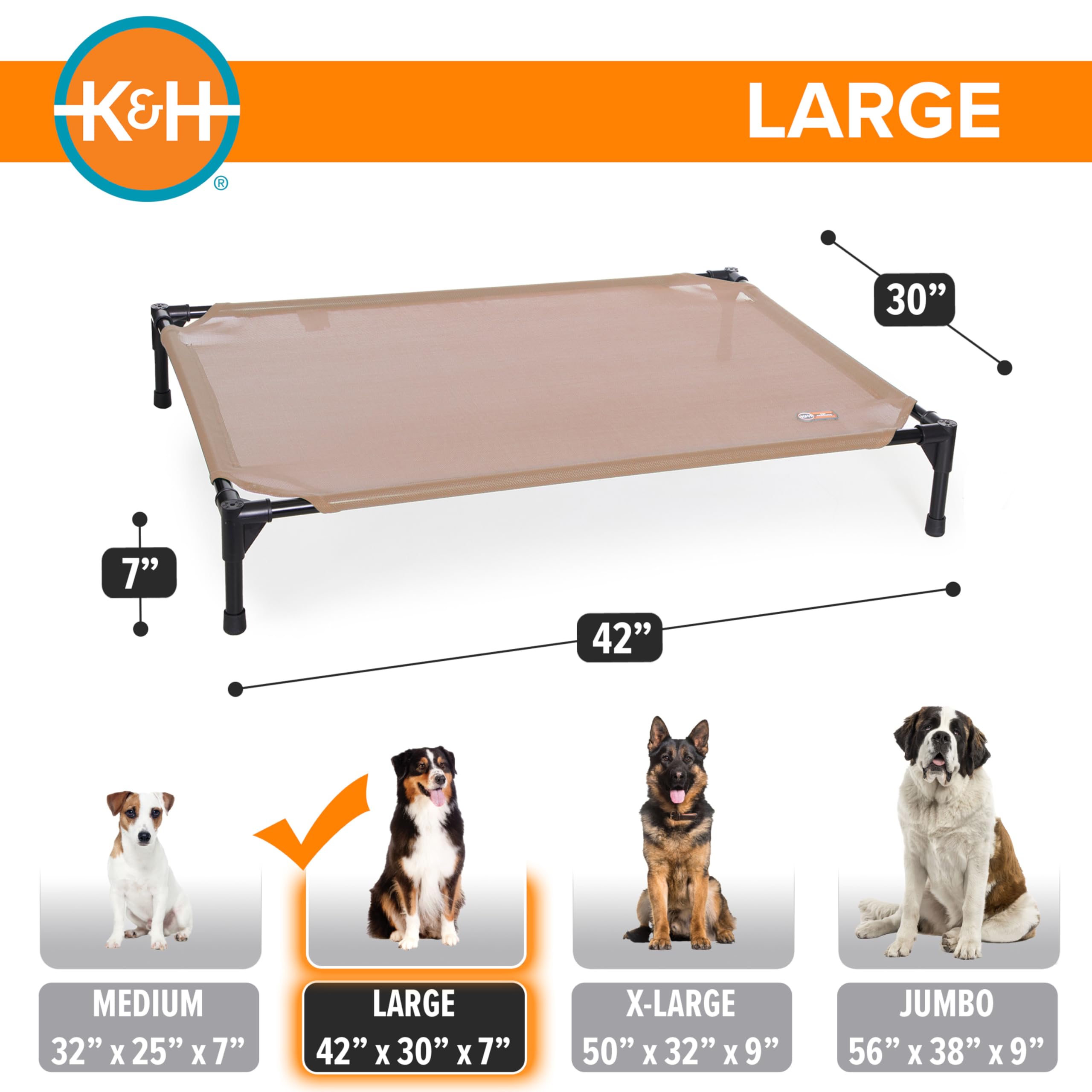 K&H removable cover detail for machine washing