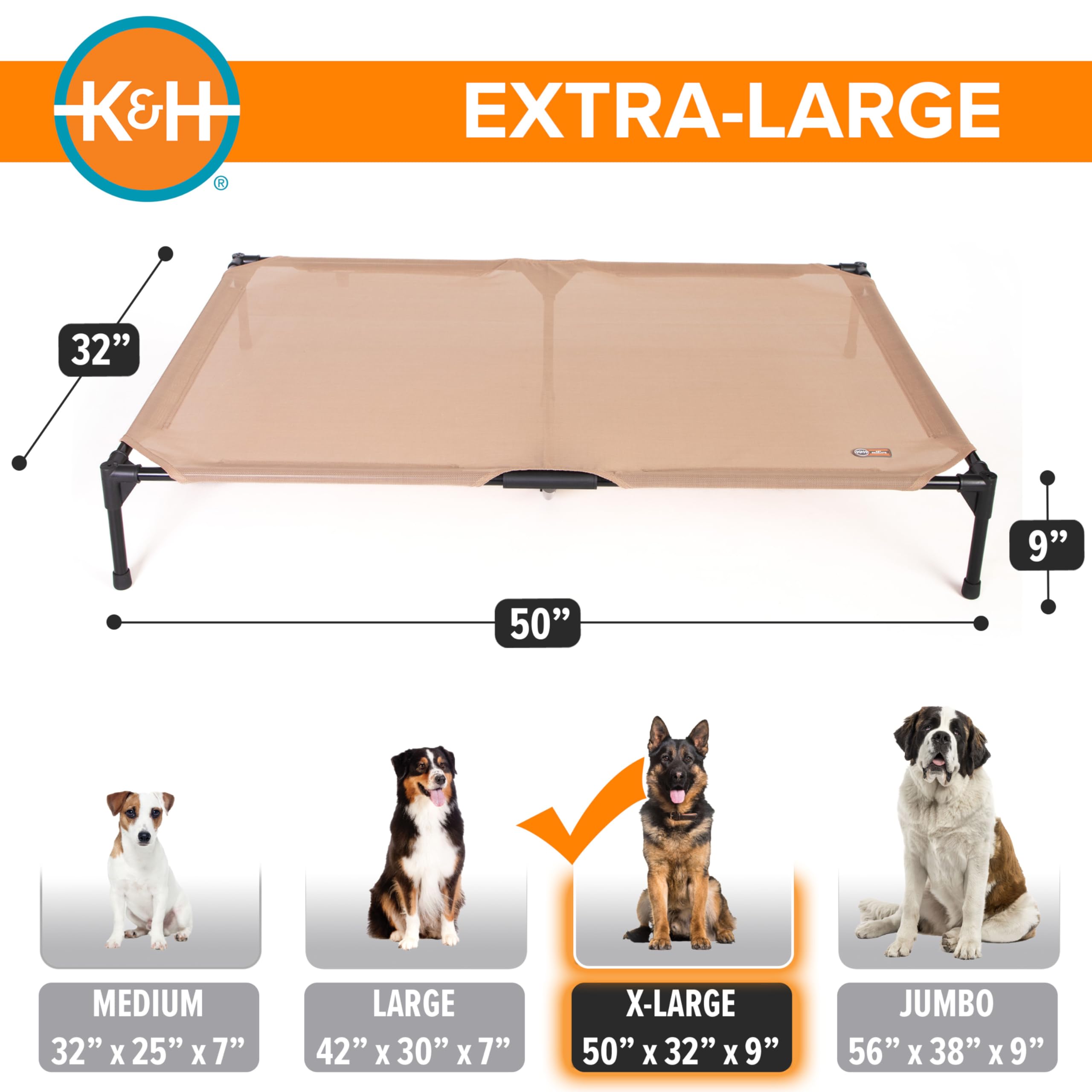 K&H removable cover is machine washable for easy cleaning