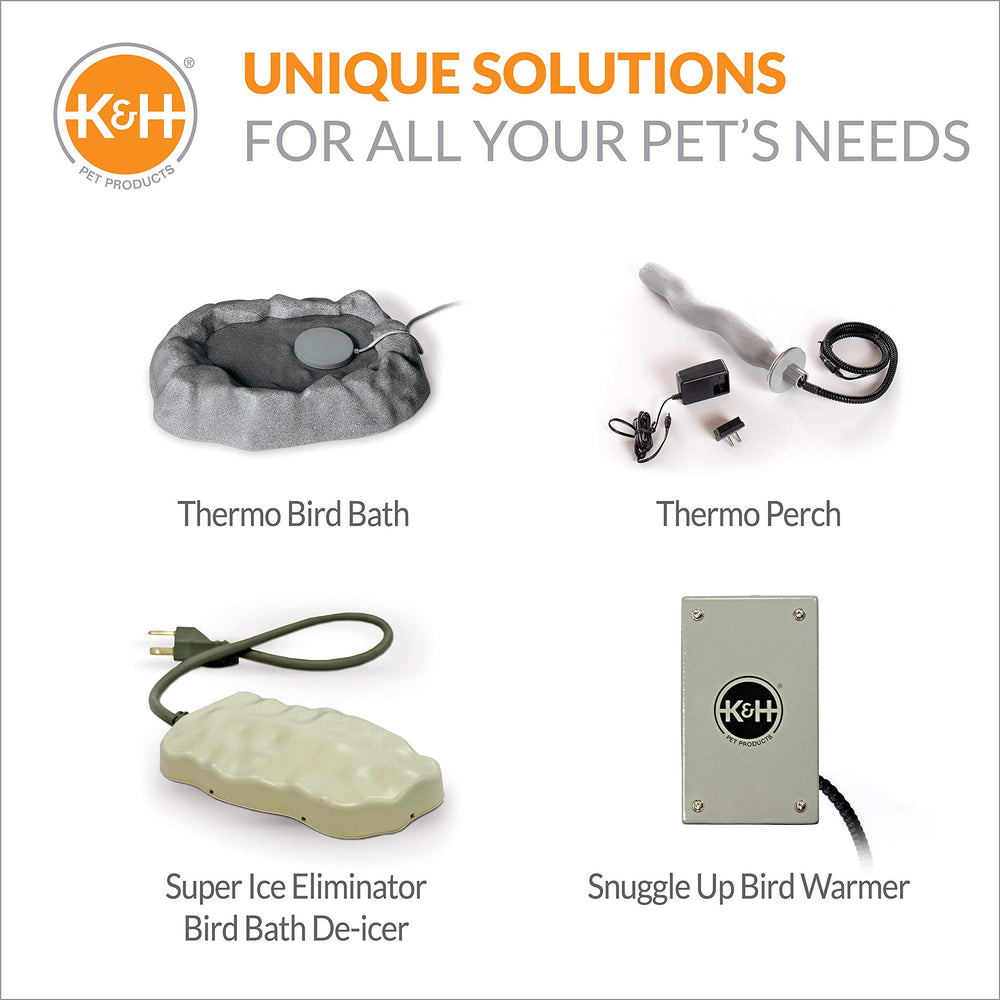 K&H Snuggle-Up Bird Warmer in a busy home offering calm, targeted warmth