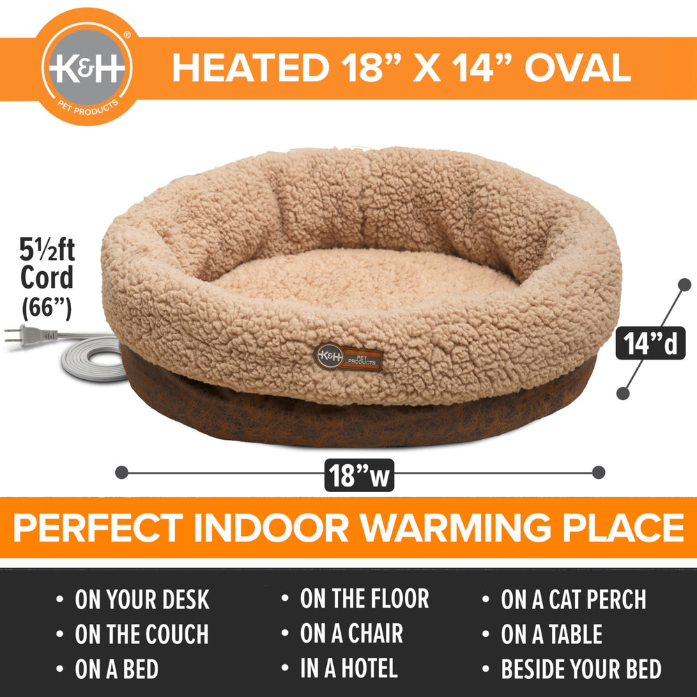 K&H Pet Products bed shows soft fleece walls for secure nest-like comfort.