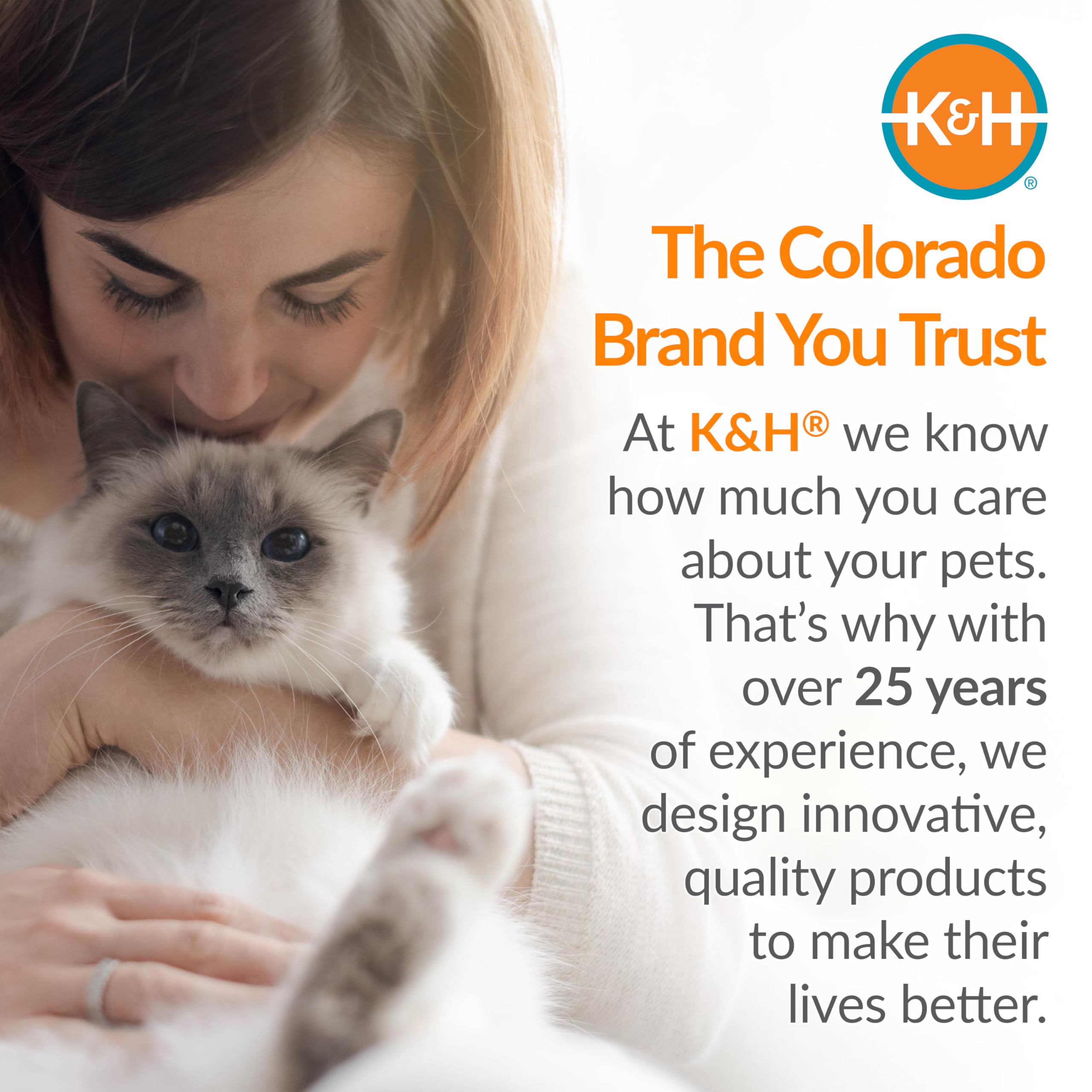 K&H Thermo-Kitty Bed foam-walled design provides secure support