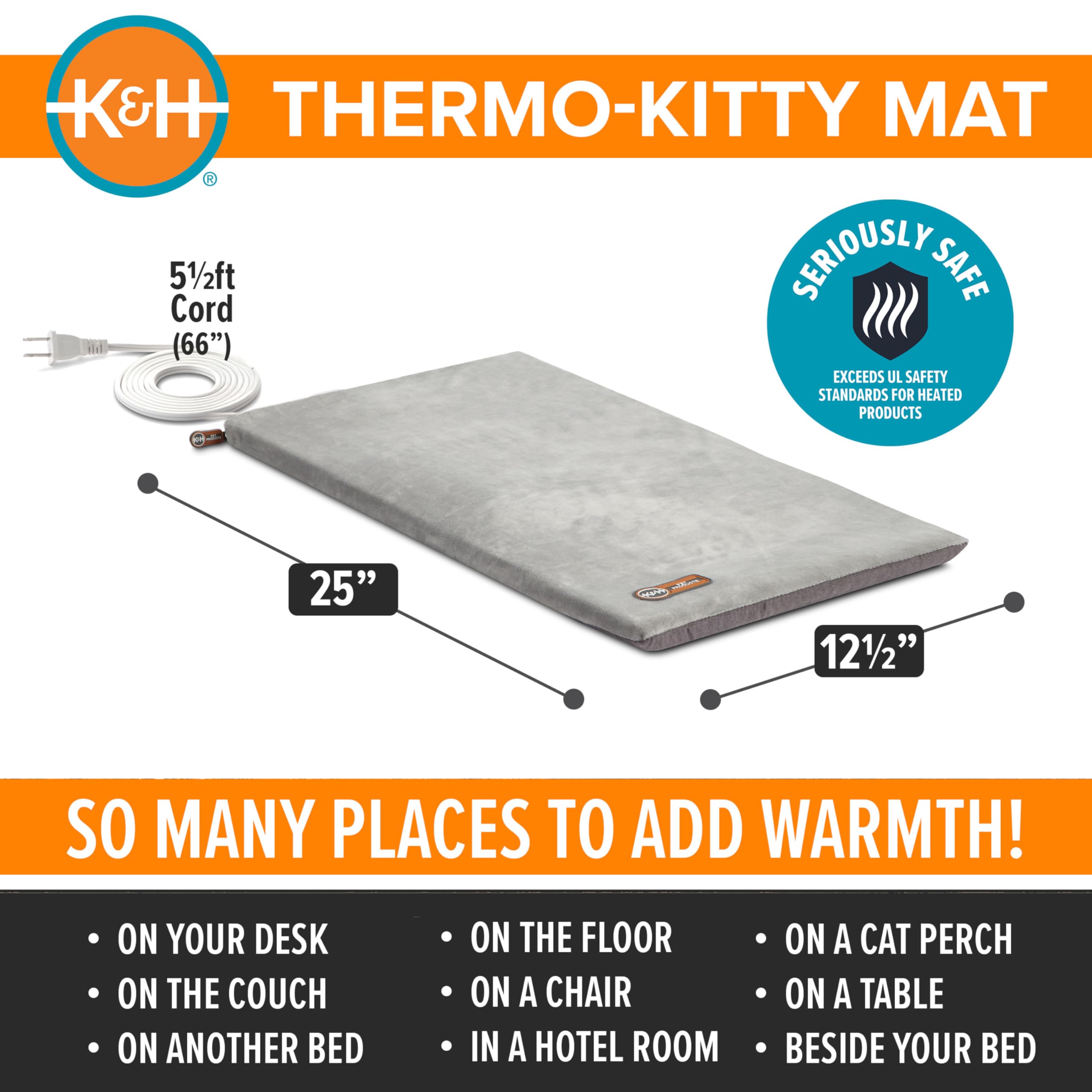 K&H Thermo-Kitty Mat with removable heater for easy cleaning