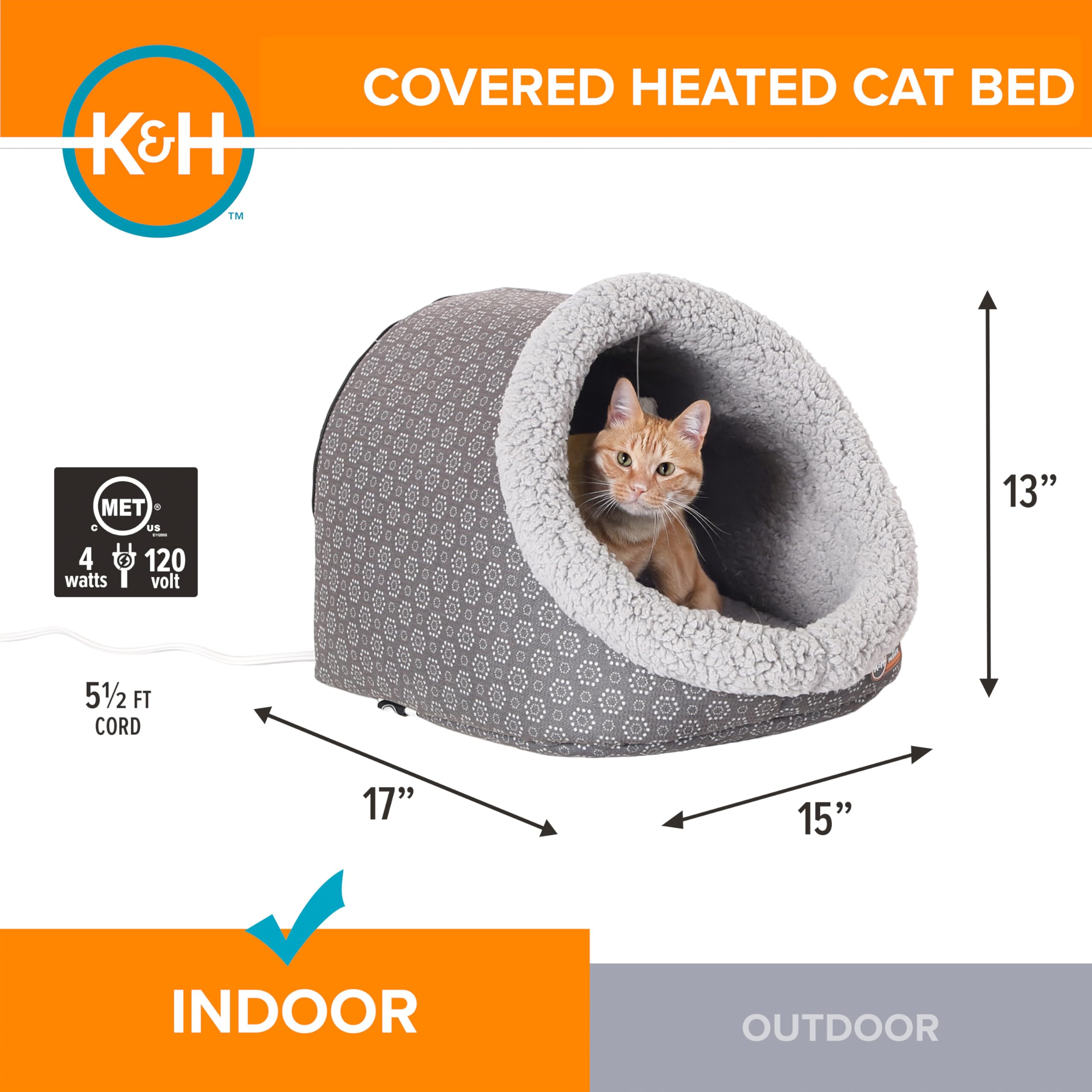 K&H Thermo Pet Cave backdoor unzip opens a tunnel for curious cats
