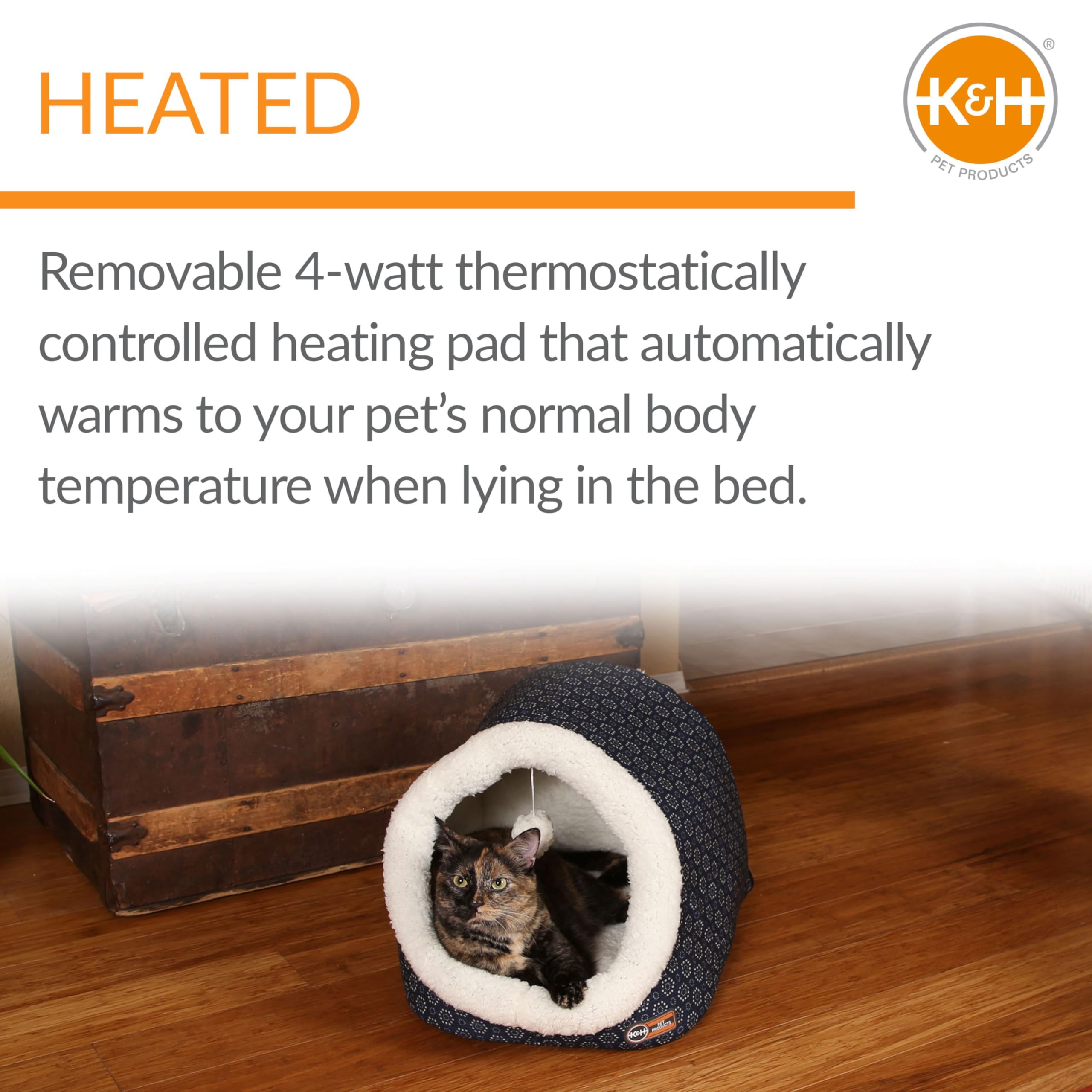 K&H Pet Products Thermo-Pet Cave soft polyester exterior