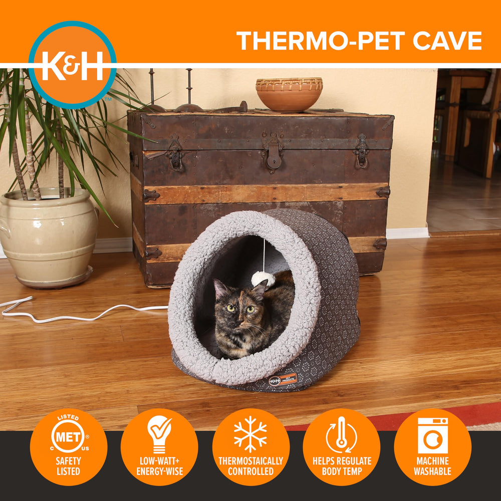 K&H Thermo Pet Cave exterior polyester for a soft, stylish look
