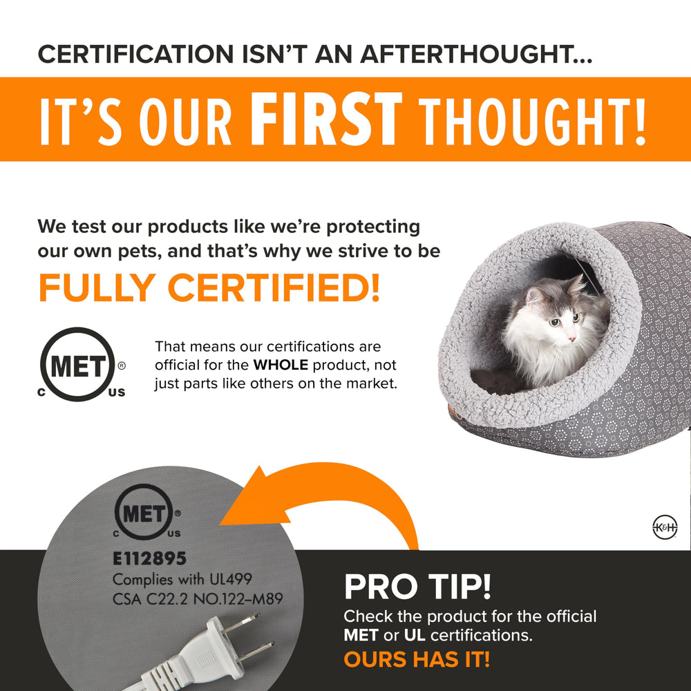K&H Thermo Pet Cave heater removal supports safe machine washing