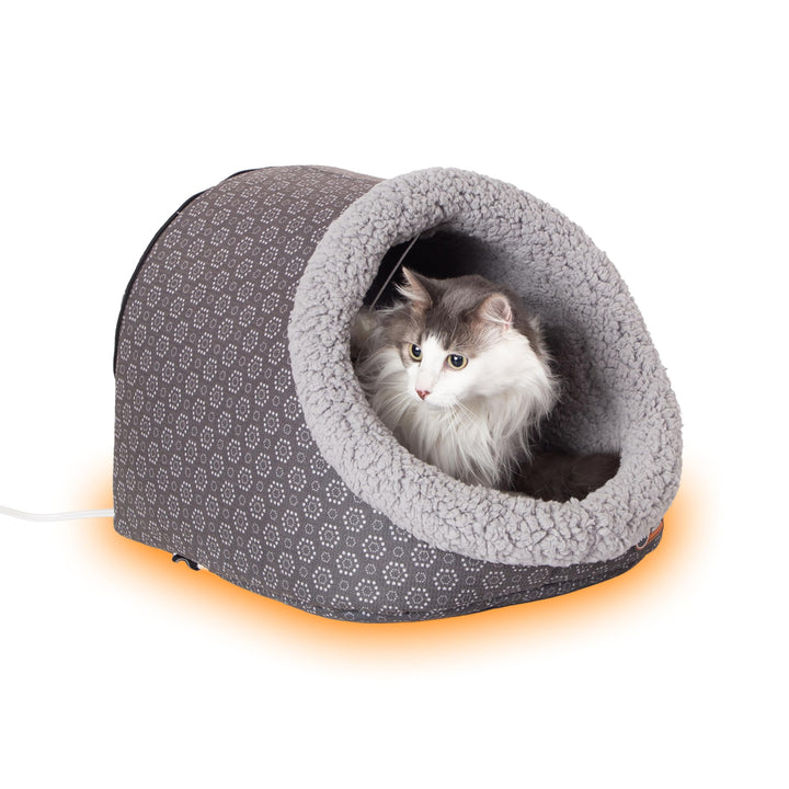 K&H Pet Products Thermo Pet Cave interior fleece for a warm, cozy hideaway