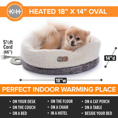 K&amp;H Thermo-Snuggle Cup Bomber bed, side view, secure nest-like comfort.