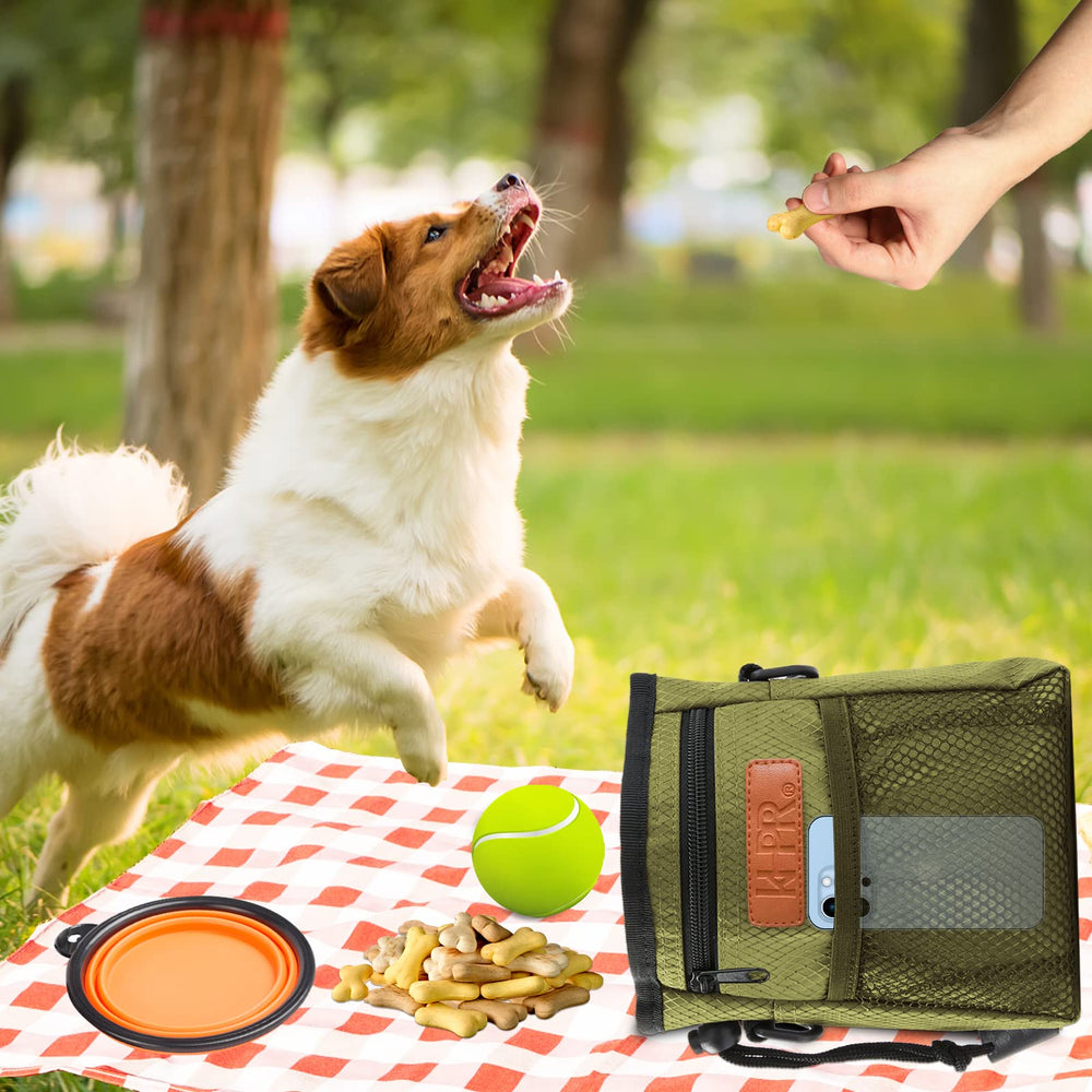 KHPR dog treat pouch offers 3 wear options for versatile daily use.