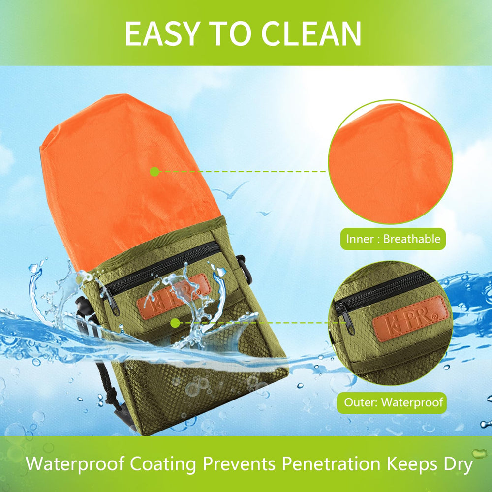 KHPR dog treat pouch foldable silicone bowl for on-the-go meals.