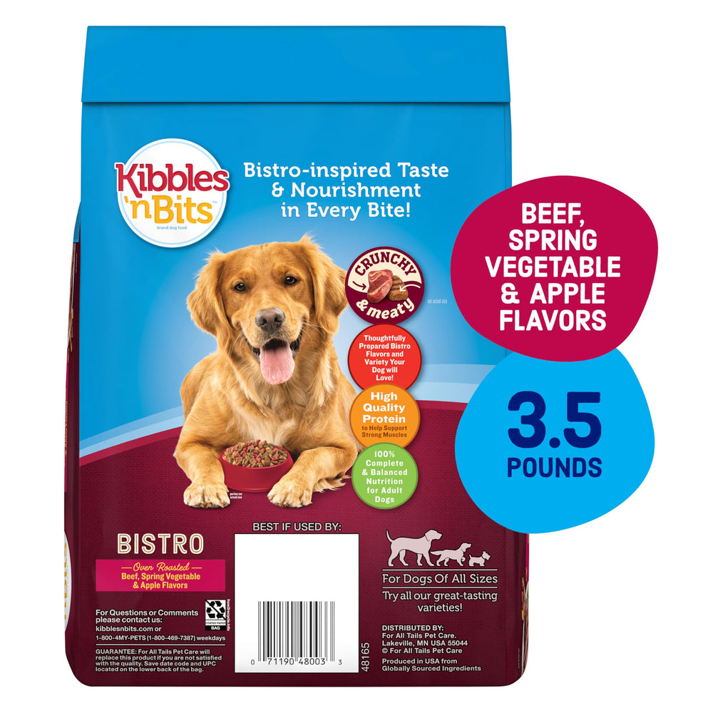 Kibbles 'n Bits Bistro apple flavor close-up hints at natural sweetness for dogs.