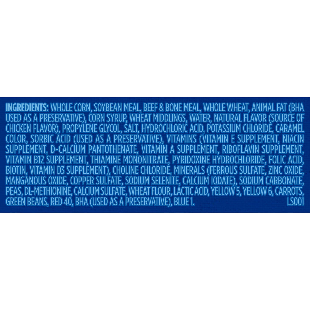 Kibbles 'n Bits Original nutrition panel highlights 23 vitamins and minerals.