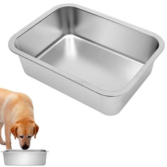 Kichwit large dog bowl in stainless steel for durable meals.