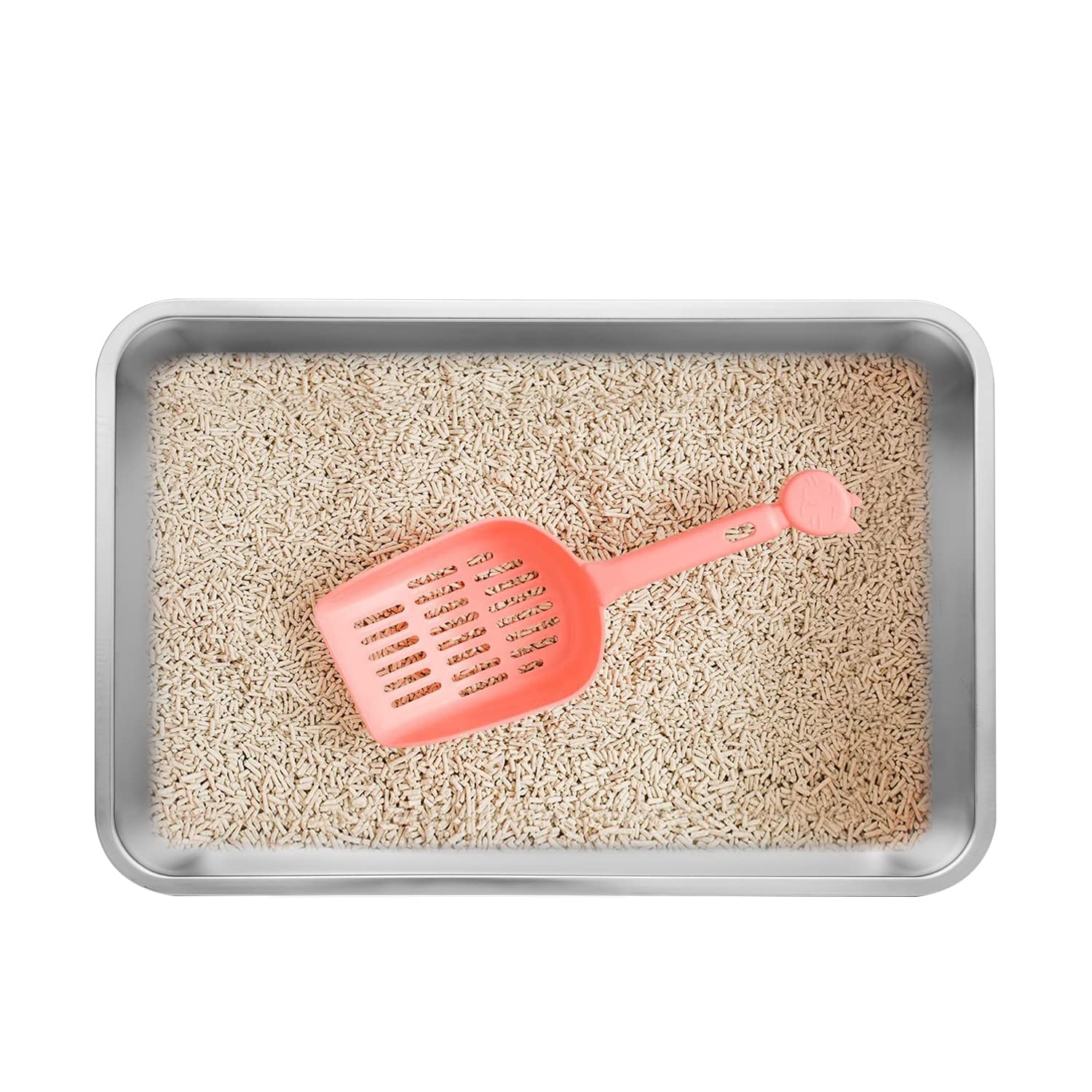 Kichwit large stainless steel litter box ideal for big cats