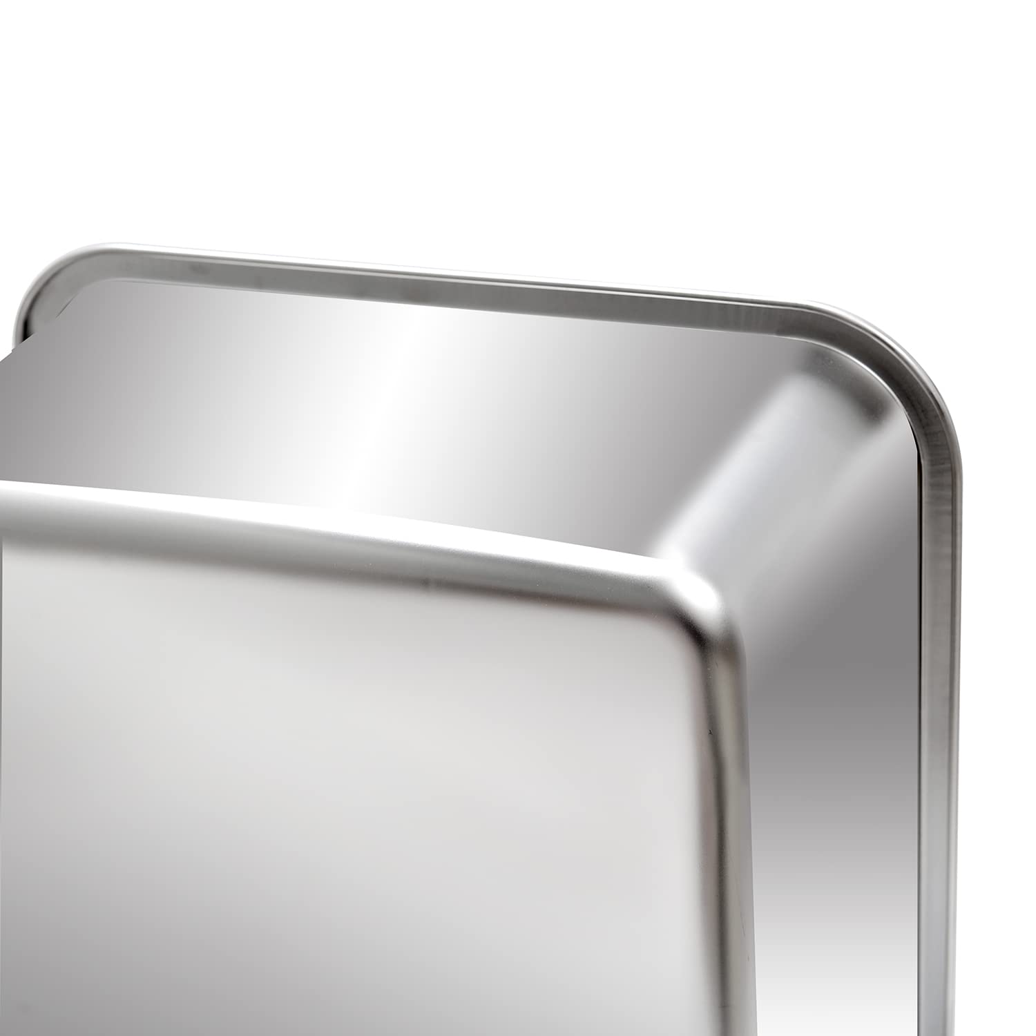 Kichwit stainless steel litter box interior close-up reveals easy-clean non-stick surface.