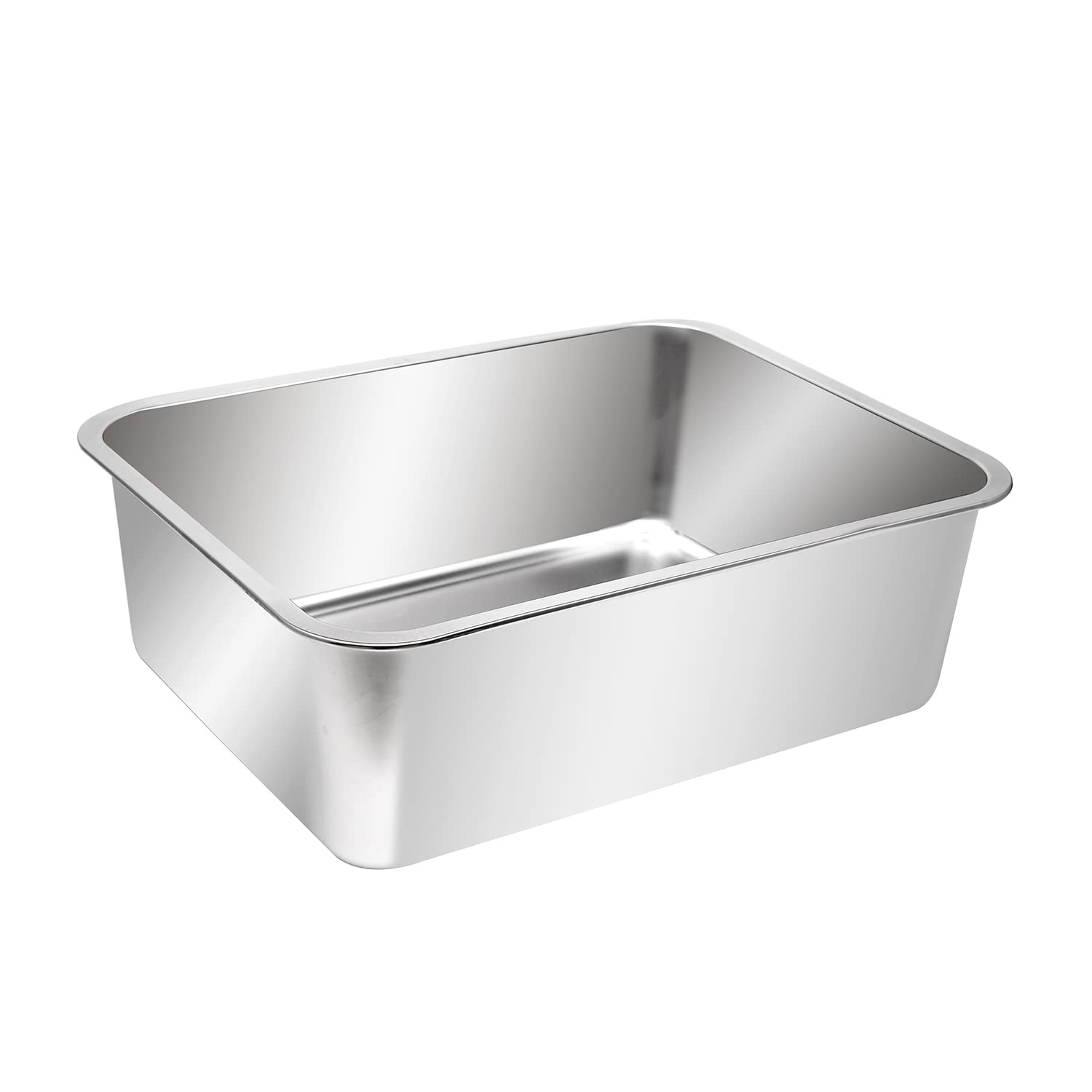 Kichwit cat litter tray with rounded corners supports easy maintenance.